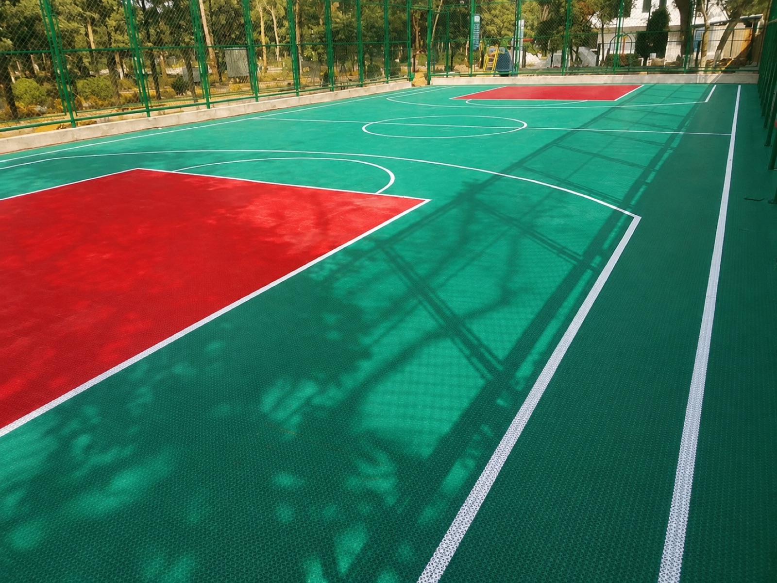 Modular Tile Basketball Court